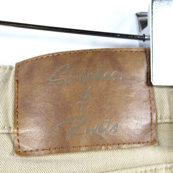 Stitches and Rivets Tan/Khaki Men's Jeans/Pants 34 x 32 Straight 54272 Stretch - Picture 7 of 7